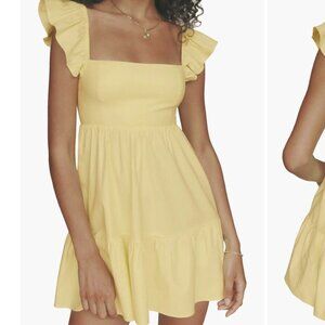 Jeune Ruffle Stretch Organic Cotton Minidress